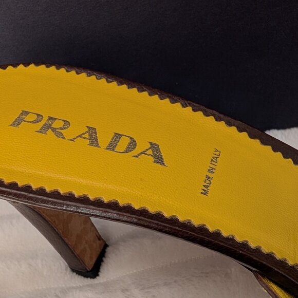 Prada Leather Sandals 37.5 - Picture 2 of 7